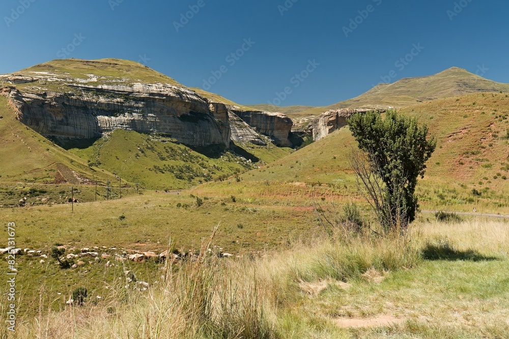 Obraz premium View of rock formations in Golden Gate Highlands National Park. Republic of South Africa. Africa.