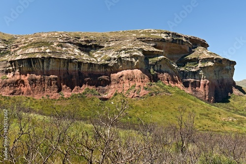 View of Mushroom Rock rock formation in Golden Gate Highlands National Park. Republic of South Africa. Africa. photo