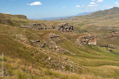 View of the landscape in Golden Gate Highlands National Park while hiking the Wodehouse Trail. Republic of South Africa. Africa. photo
