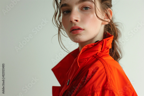 creative fashion woman isolated minimalistic studio