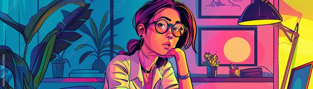 Intern asking too many questions, playful, comic book style, vibrant tones Intern asking too many questions, playful, comic book style, vibrant tones