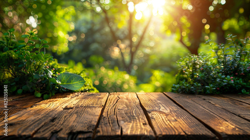 Beautiful natural background with a wooden table top