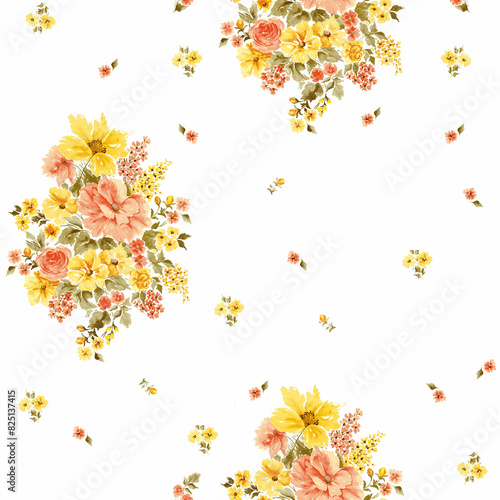 abstract flower bucket background