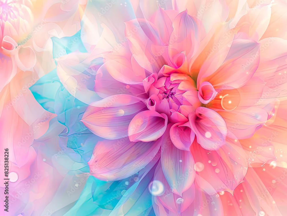 Fototapeta premium Dahlia flower photography dark red flower petals