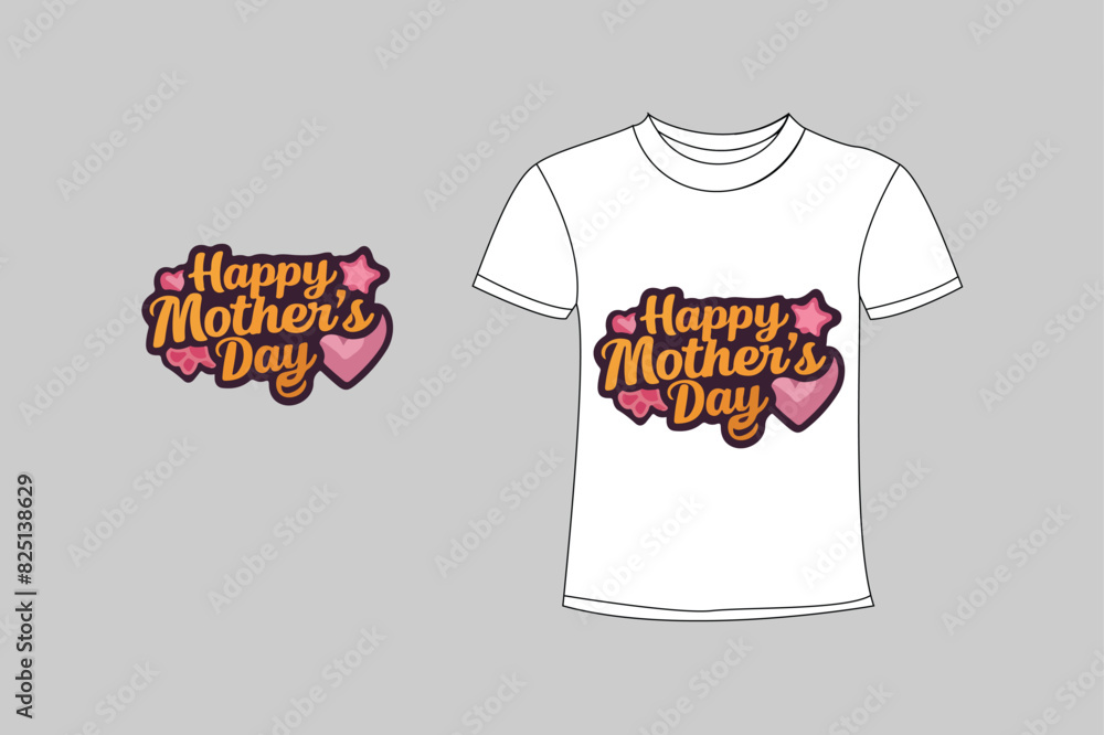 Happy mother's Day typography t shirt design. Happy mother's Day typography t shirt design.
