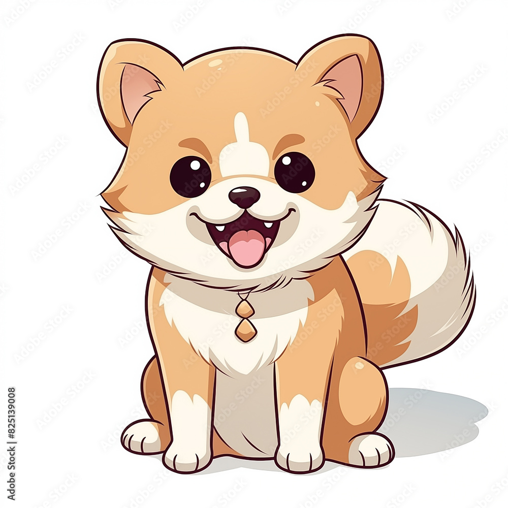 Adorable cute dog isolated sitting on white background Adorable cute dog isolated sitting on white background