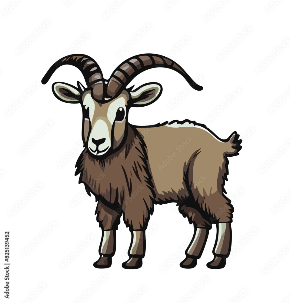 goat on a white background goat on a white background