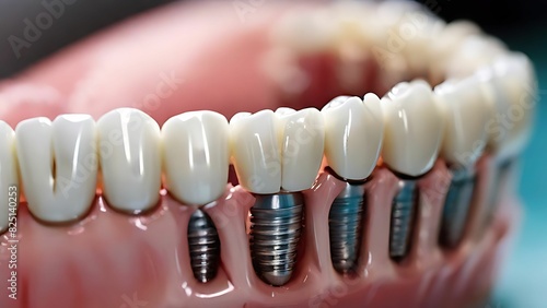 Dental teeth implant photo