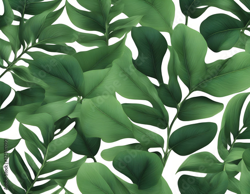 Wallpaper Mural abstract green leaf texture, nature background, tropical leaf Torontodigital.ca