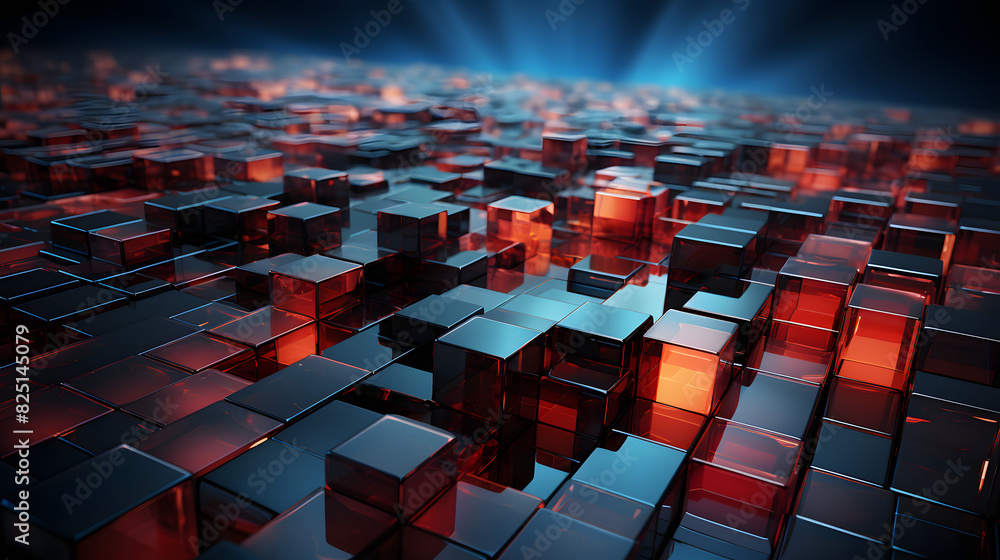 Fototapeta premium Digital technology professional business wallpaper abstract poster PPT background