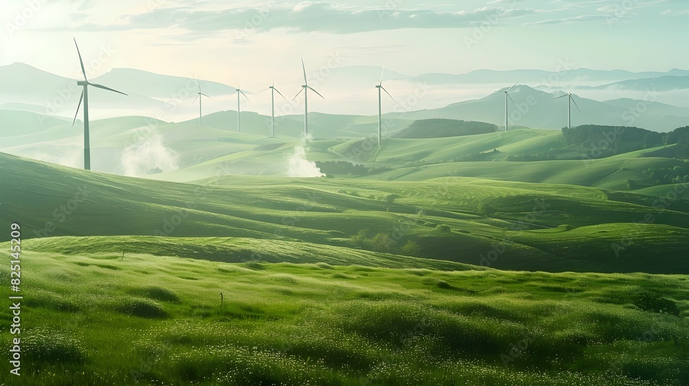Sustainable Energy and Picturesque Countryside Landscape Sustainable Energy and Picturesque Countryside Landscape