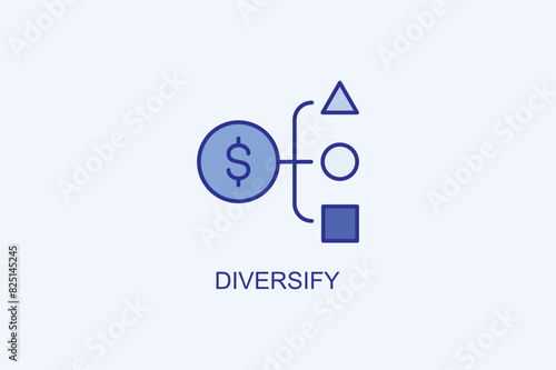 Diversify Vector Icon Or Logo Illustration