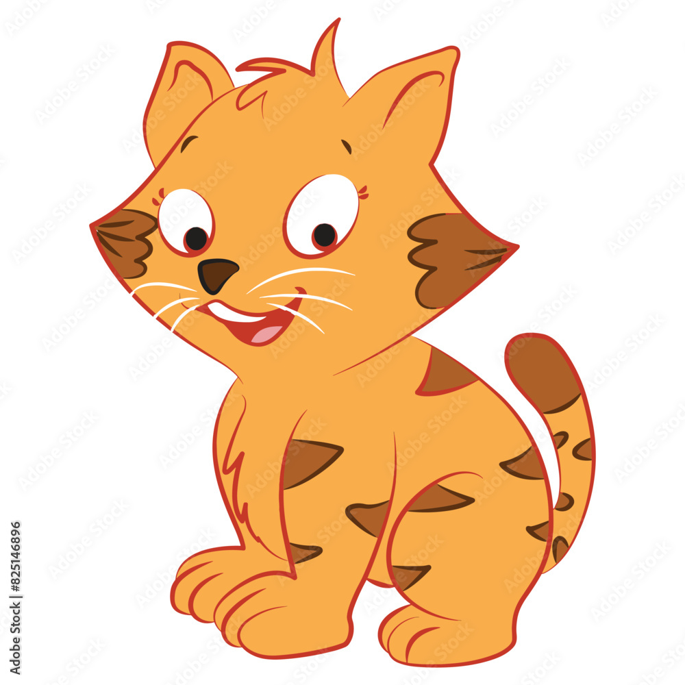 Cute cat isolated on white background Cute cat isolated on white background