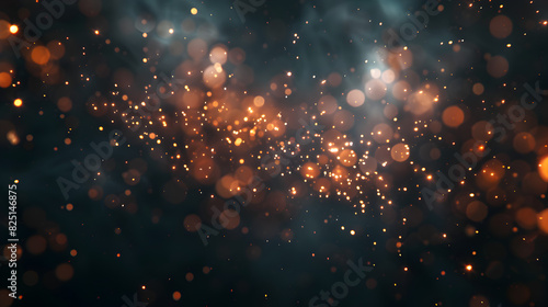 A blurry image of a starry sky with a lot of sparkles. Scene is dreamy and ethereal