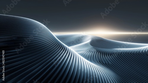 An abstract linear art background with converging lines, designed to create a sense of depth and perspective in a minimalist and geometric style.