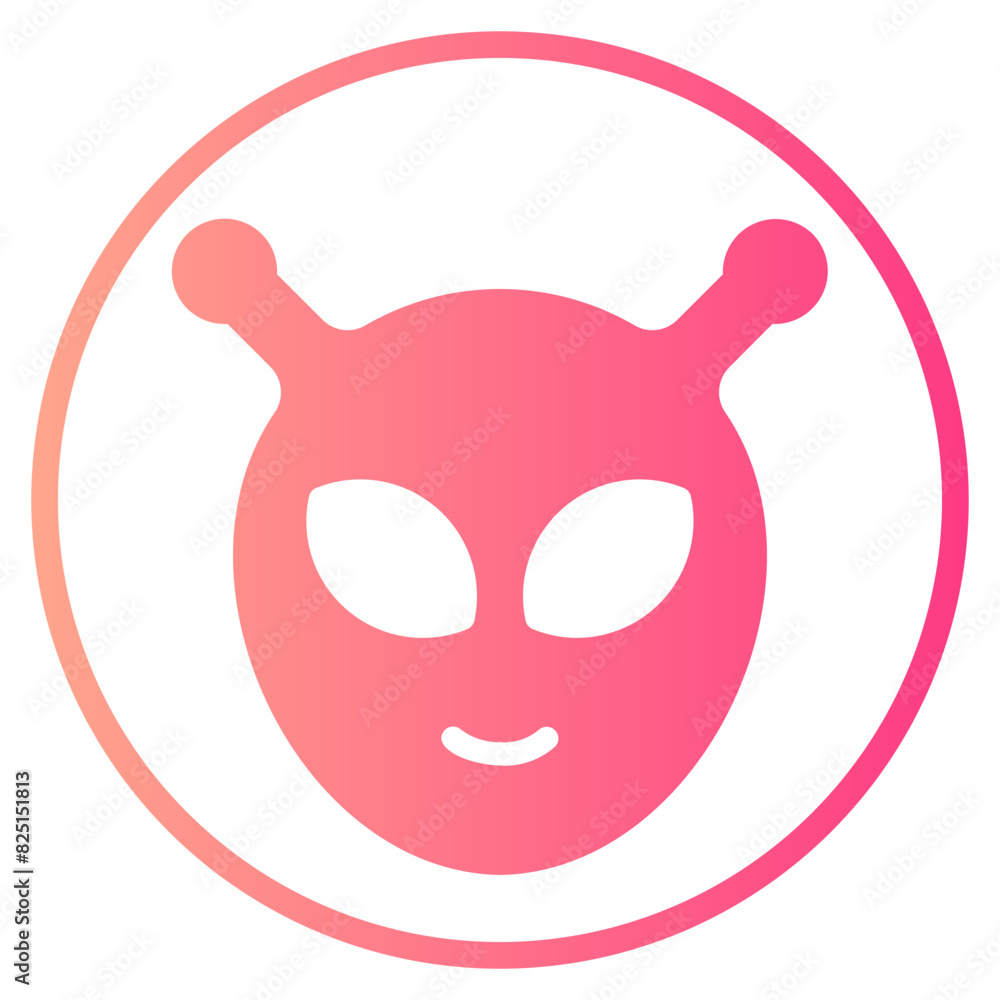 alien gradient icon alien gradient icon