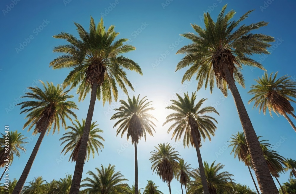 Fototapeta premium palm trees on sky