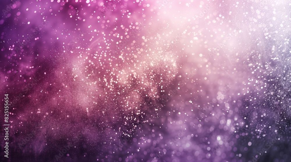 Obraz premium A grainy noise gray, white, pink, purple and gold background.