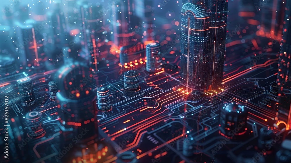 Illustrate the futuristic vision of banking Illustrate the futuristic vision of banking