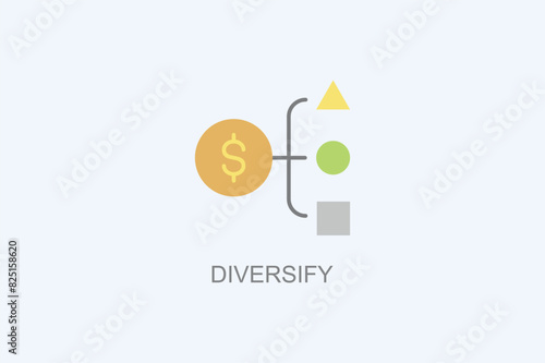 Diversify Vector Icon Or Logo Illustration