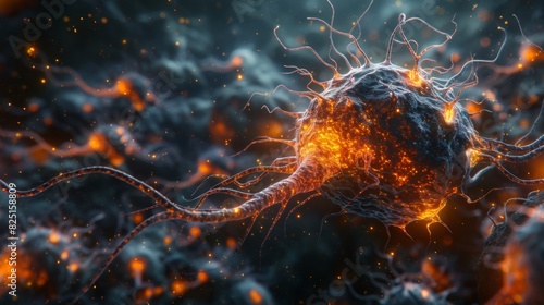 Depict the role of glial cells in supporting and protecting neurons, showing how astrocytes provide structural support and oligodendrocytes form photo