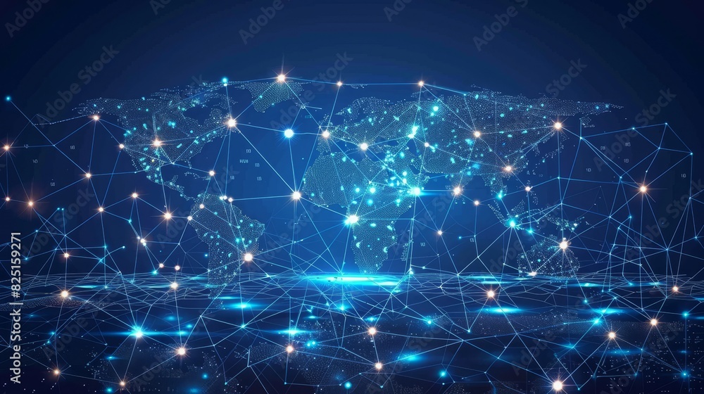 Illustrate the global exchange of information through a visually Illustrate the global exchange of information through a visually