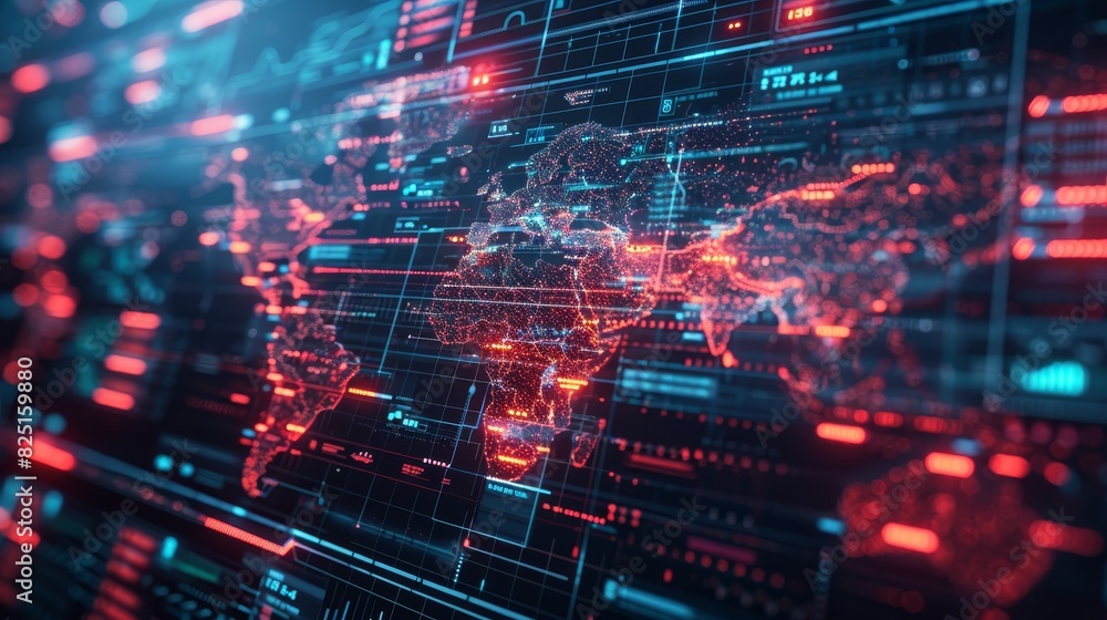 Illustrate the global exchange of information through a visually Illustrate the global exchange of information through a visually