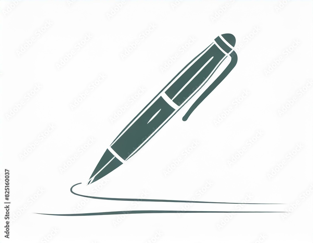 pen icon, vector image on white background, logo pen icon, vector image on white background, logo