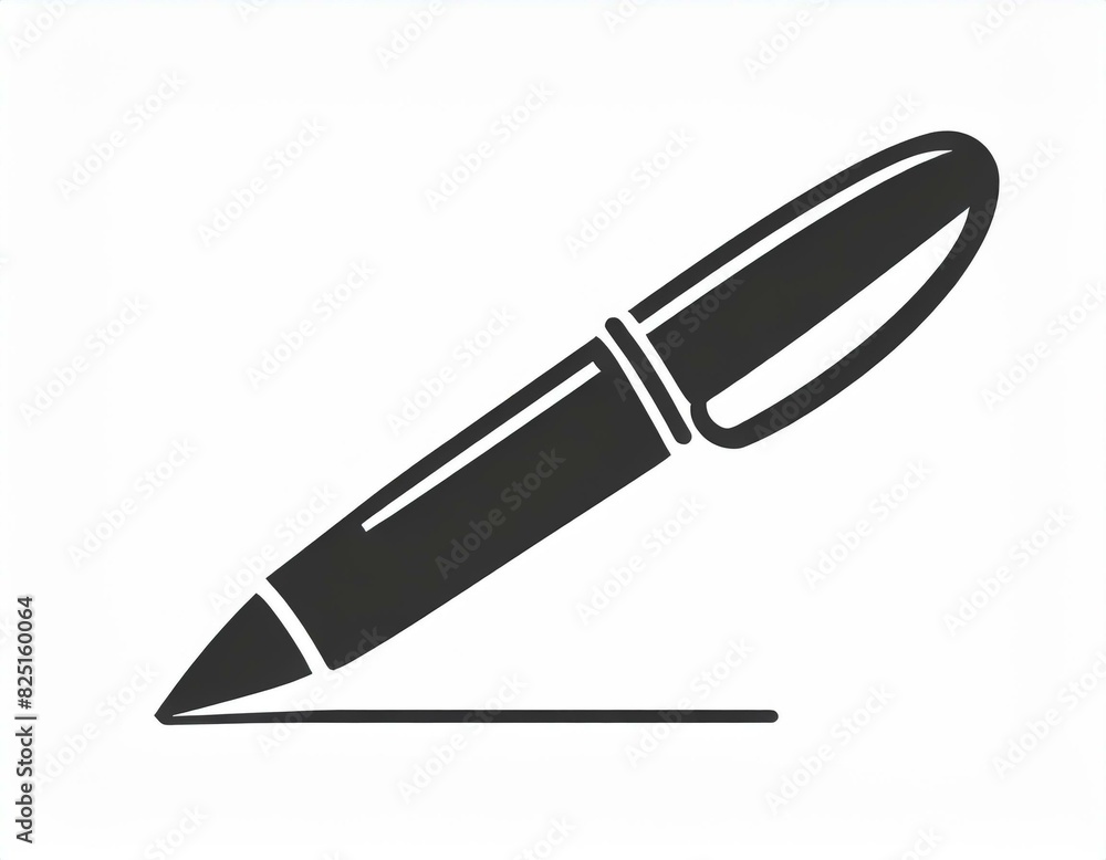 pen icon, vector image on white background, logo pen icon, vector image on white background, logo