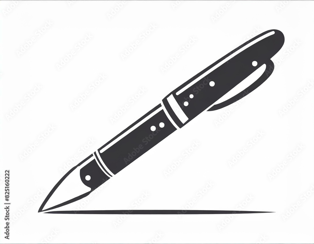 pen icon, vector image on white background, logo pen icon, vector image on white background, logo