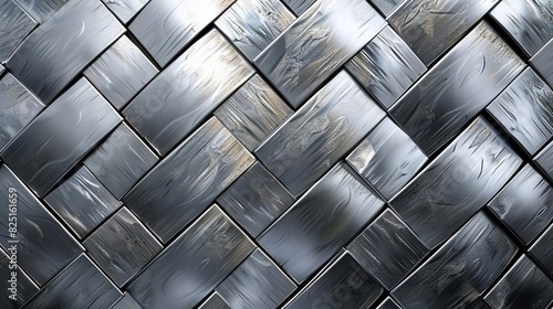 seamless brushed metal plate background with polished stainless steel or aluminum finish industrial texture tileable pattern highresolution 3d rendering photo
