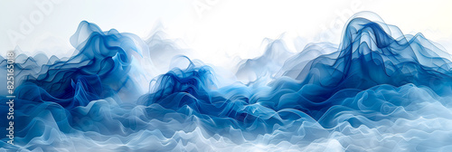 Vagues et ondulations bleues photo