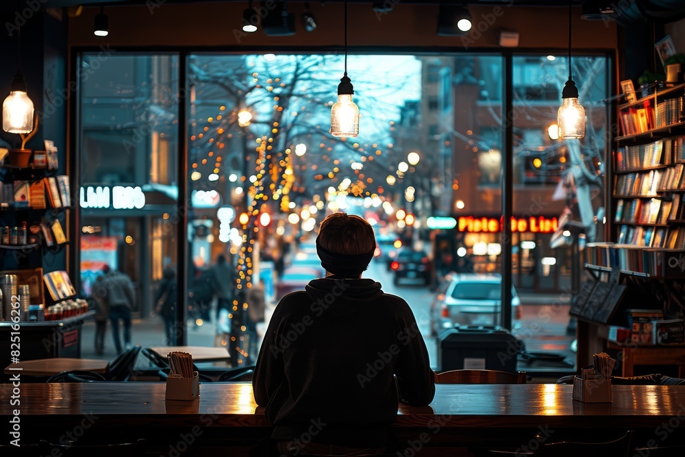 Person Sitting at Table in Front of Window Person Sitting at Table in Front of Window