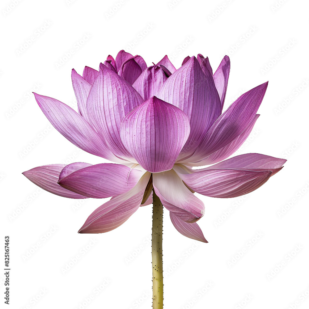 Purple Lotus, transparent background, isolated image, generative AI Purple Lotus, transparent background, isolated image, generative AI