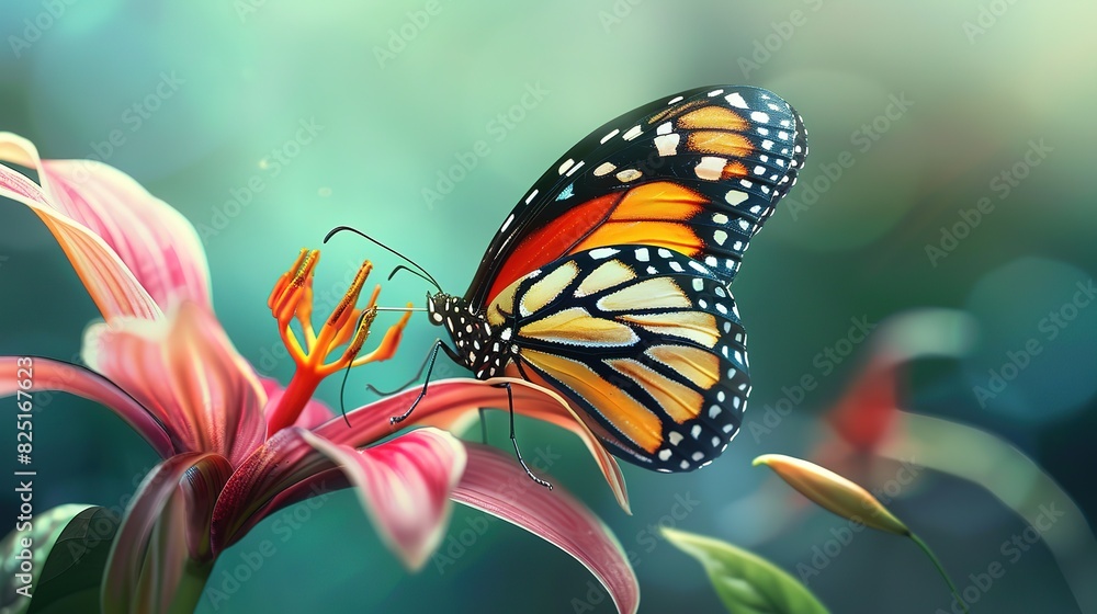 Eyecatching butterfly on a flower Eyecatching butterfly on a flower