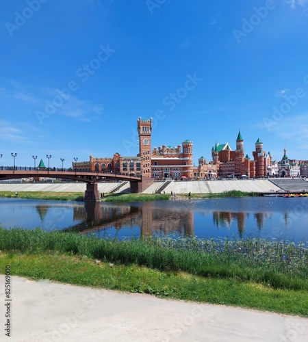 view of the city square from the river embankment, Yoshkar-Ola. photo
