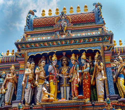 Sri Krishnan Hindu Temple in Singapore. Built in 1870 it is one of Singapore's oldest temples and is the only South Indian temple in Singapore dedicated to Krishna and his consort Rukmini.