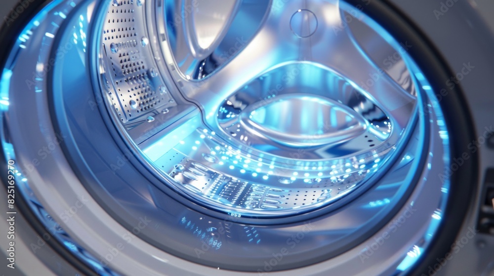 Modern washing machine close-up view