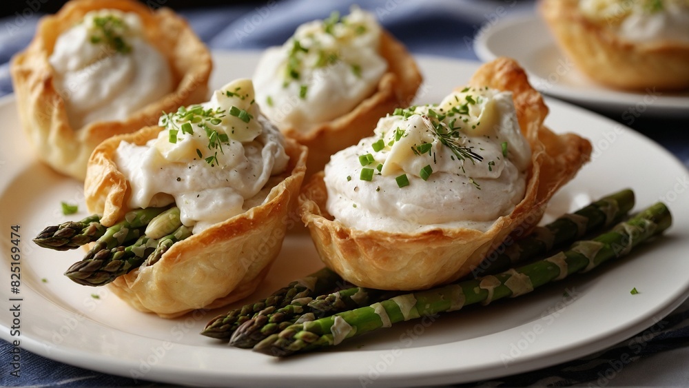 Tarteletter (Pastry Shells with Chicken and Asparagus Filling) Tarteletter (Pastry Shells with Chicken and Asparagus Filling)