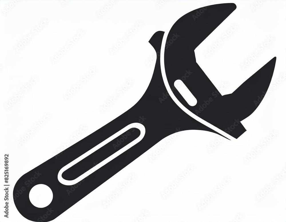 wrench icon, vector image on white background, logo wrench icon, vector image on white background, logo