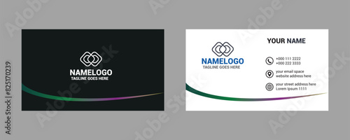 modern black and white Creative and Clean Business Card Template and illustrator