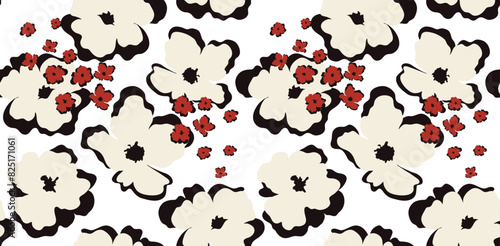 Seamless daisy flower pattern. Floral pattern.