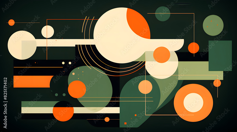 Obraz premium Digital technology geometric lines abstract background