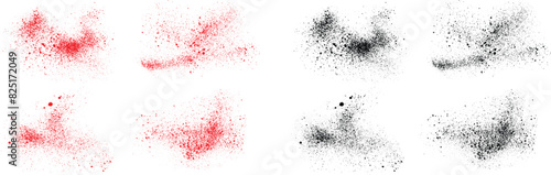 Watercolor paint brush stroke vector. Vector black and red color grunge brush stroke bloodstain