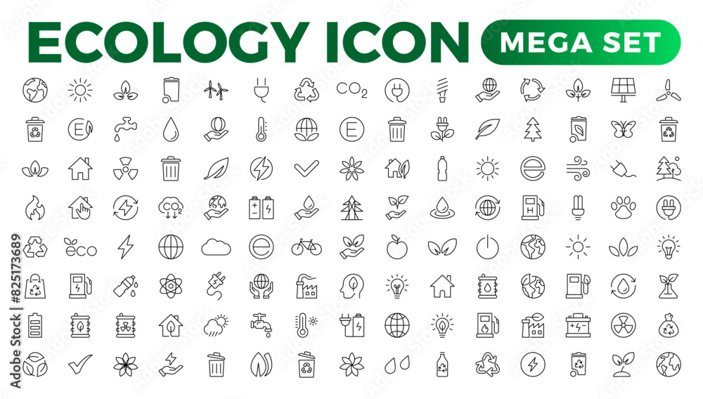 Eco friendly related thin line icon set in minimal style. Linear ecology icons. Environmental sustainability simple symbol Eco friendly related thin line icon set in minimal style. Linear ecology icons. Environmental sustainability simple symbol