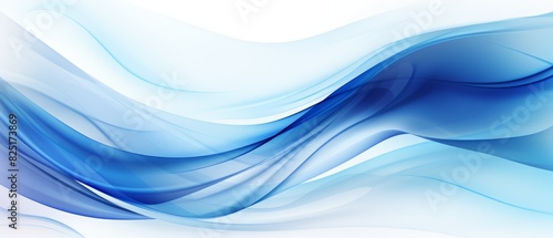 Blue swirling abstract background with copy space,