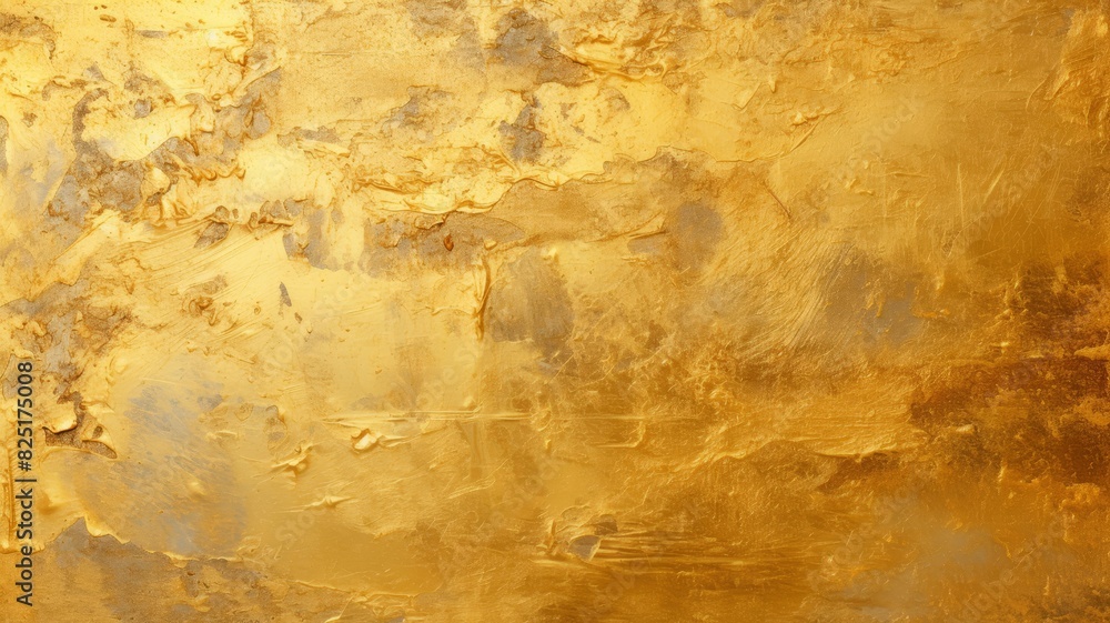 Naklejka premium Textured golden foil background, bright and reflective, ideal for design,