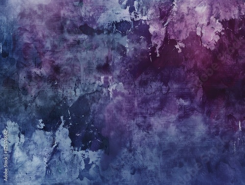 Watercolor texture with a blend of dark, moody purples and blues