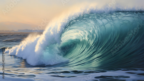 Digital rotation sea water ocean turbulence abstract poster background © yonshan