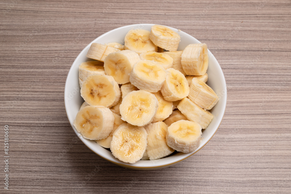 Sliced bananas Sliced bananas